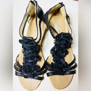 Women Bohemia Wedges Sandals Shoes String Bead Flower Design Casual Shoes